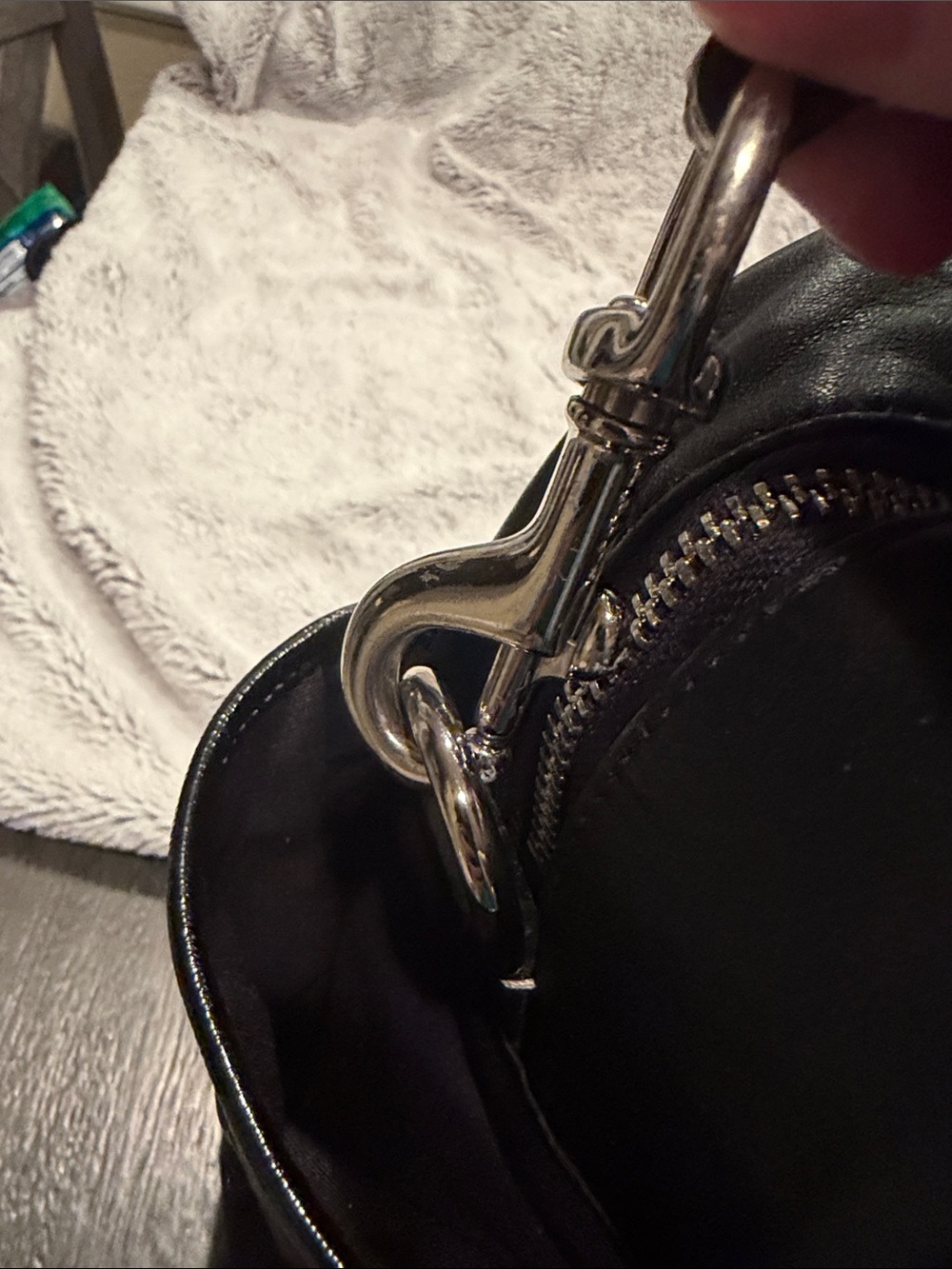 Coach Black Leather Diaper Bag - Picture 4 of 10